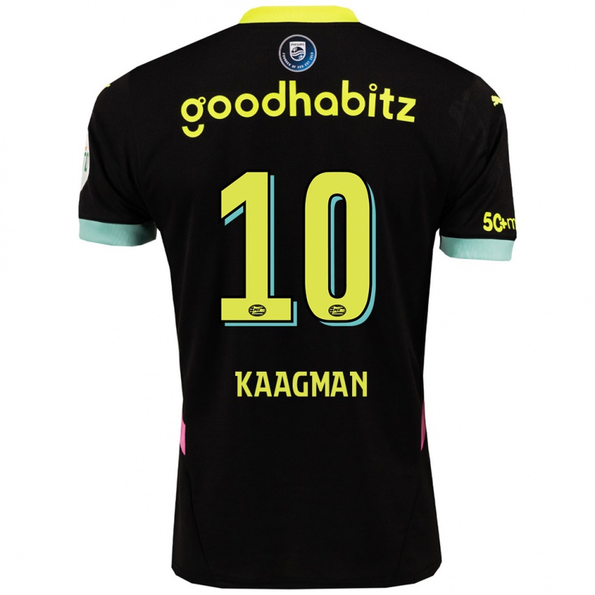 Herren Inessa Kaagman #10 Schwarz Gelb Auswärtstrikot Trikot 2024/25 T-Shirt