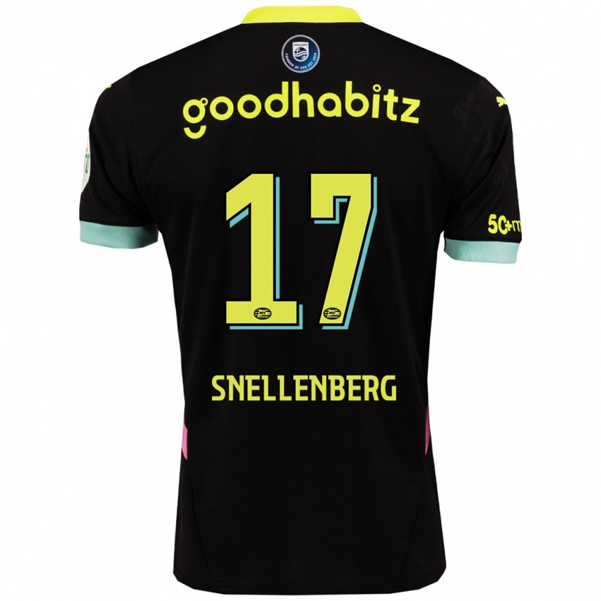 Herren Maxime Snellenberg #17 Schwarz Gelb Auswärtstrikot Trikot 2024/25 T-Shirt