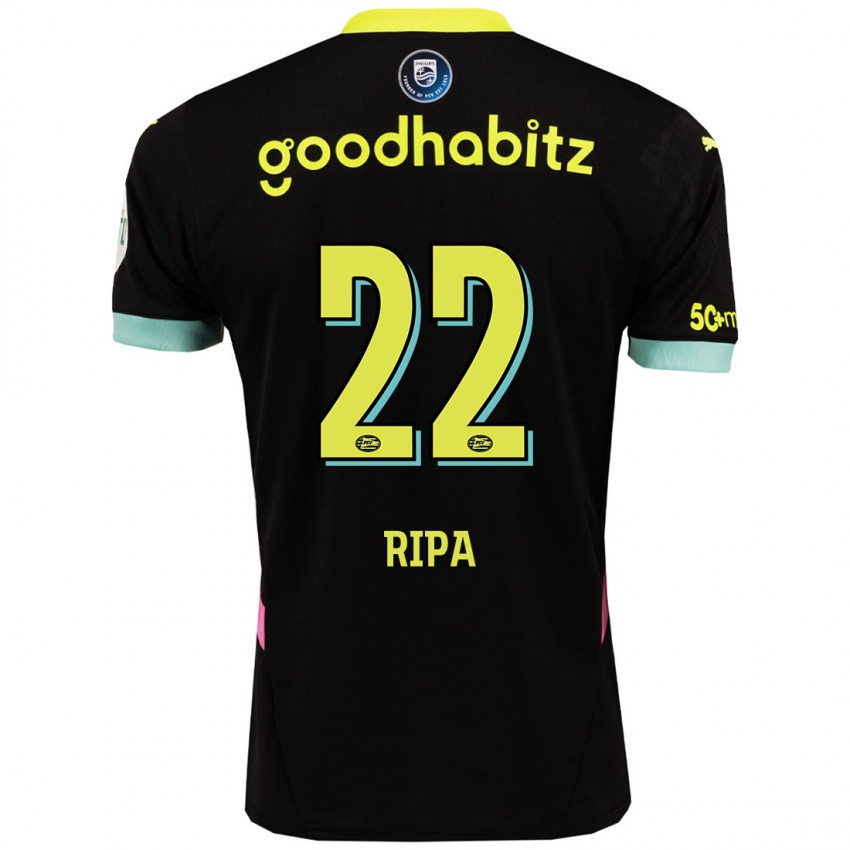 Herren Chimera Ripa #22 Schwarz Gelb Auswärtstrikot Trikot 2024/25 T-Shirt