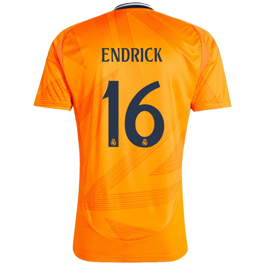 Herren Endrick #16 Orange Auswärtstrikot Trikot 2024/25 T-Shirt