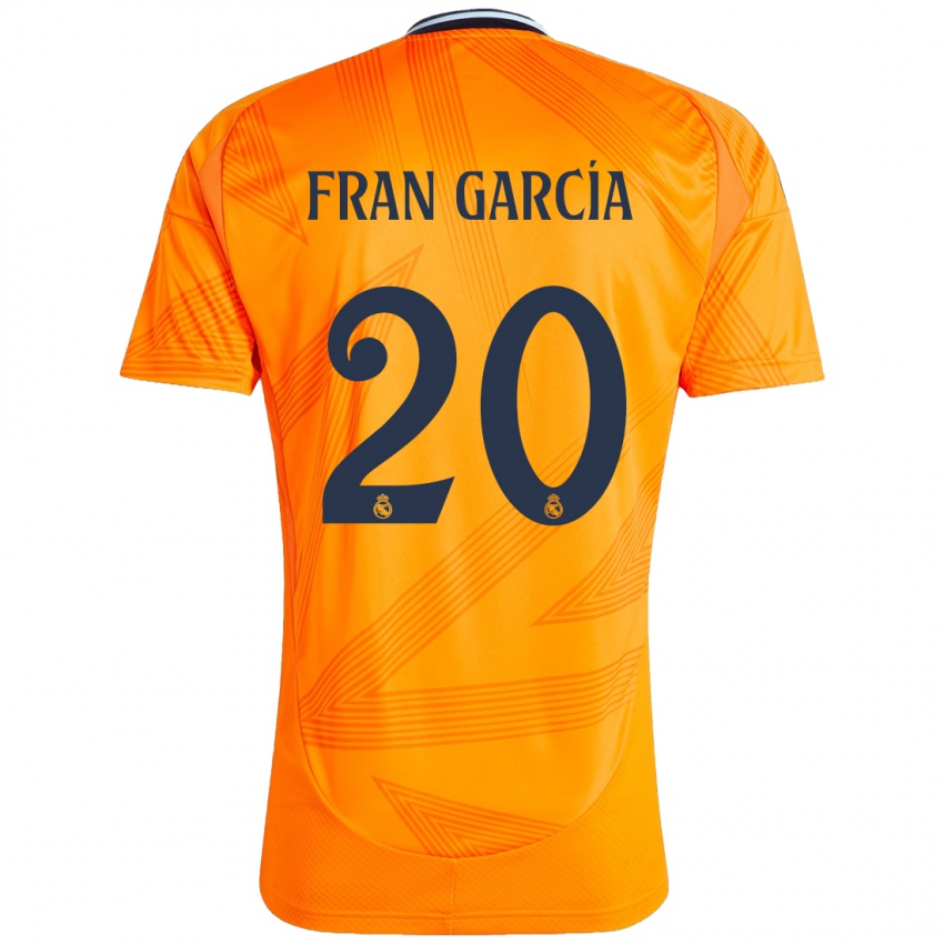 Herren Fran García #20 Orange Auswärtstrikot Trikot 2024/25 T-Shirt