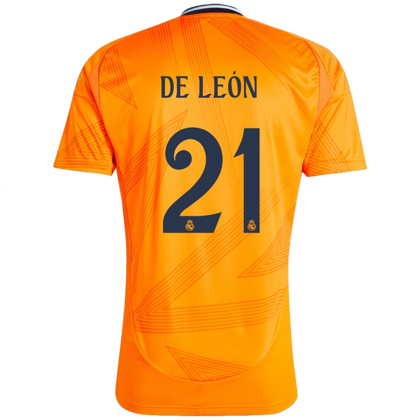 Herren Jeremy De León #21 Orange Auswärtstrikot Trikot 2024/25 T-Shirt