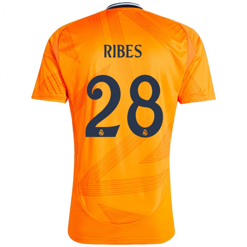 Herren Kike Ribes #28 Orange Auswärtstrikot Trikot 2024/25 T-Shirt