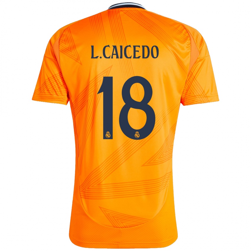 Herren Linda Caicedo #18 Orange Auswärtstrikot Trikot 2024/25 T-Shirt