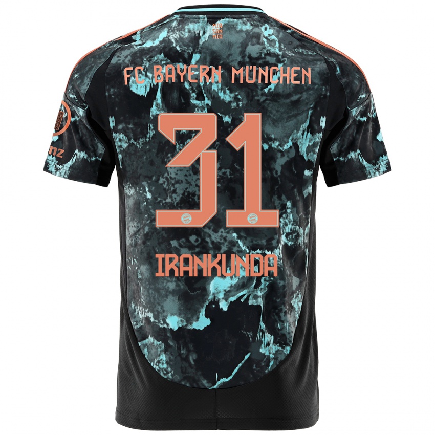 Herren Nestory Irankunda #31 Schwarz Auswärtstrikot Trikot 2024/25 T-Shirt