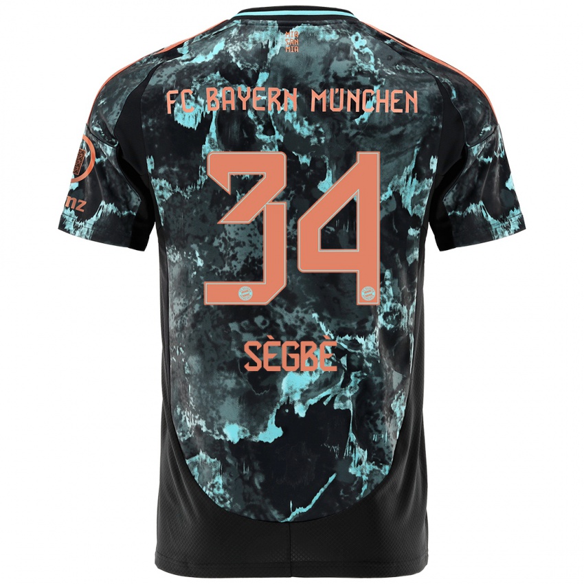 Herren Désiré Sègbè #34 Schwarz Auswärtstrikot Trikot 2024/25 T-Shirt