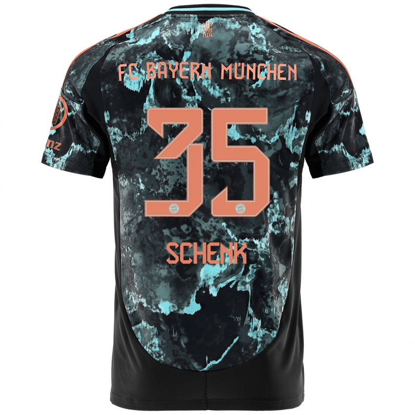 Herren Johannes Schenk #35 Schwarz Auswärtstrikot Trikot 2024/25 T-Shirt