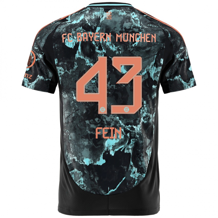 Herren Adrian Fein #43 Schwarz Auswärtstrikot Trikot 2024/25 T-Shirt