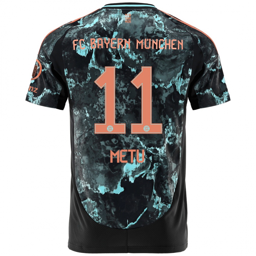 Herren Emilian Metu #11 Schwarz Auswärtstrikot Trikot 2024/25 T-Shirt