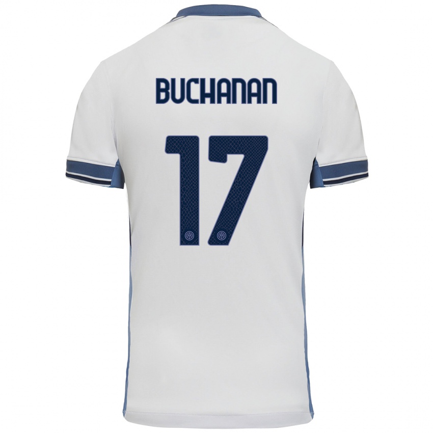 Herren Tajon Buchanan #17 Weißgrau Auswärtstrikot Trikot 2024/25 T-Shirt