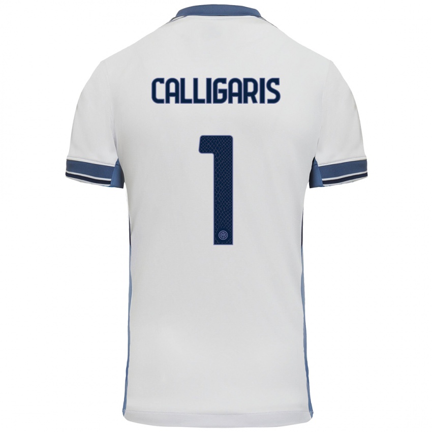 Herren Alessandro Calligaris #1 Weißgrau Auswärtstrikot Trikot 2024/25 T-Shirt