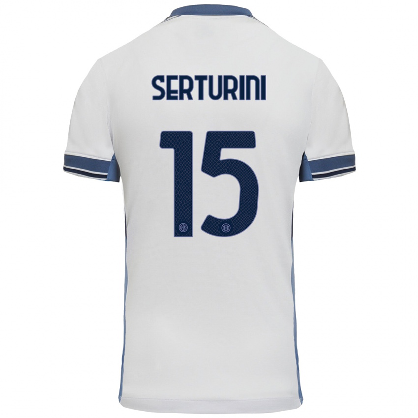 Herren Annamaria Serturini #15 Weißgrau Auswärtstrikot Trikot 2024/25 T-Shirt