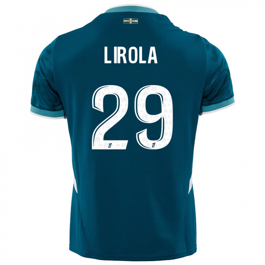 Herren Pol Lirola #29 Türkisblau Auswärtstrikot Trikot 2024/25 T-Shirt