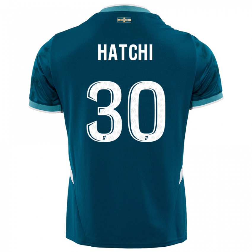 Herren Anaïs Hatchi #30 Türkisblau Auswärtstrikot Trikot 2024/25 T-Shirt