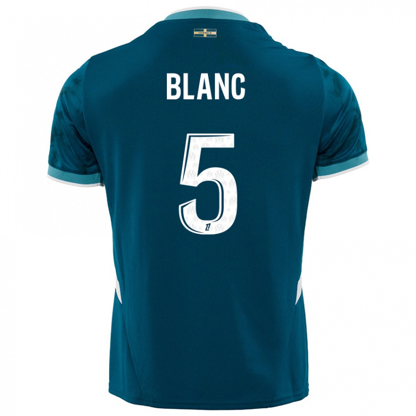 Herren Amandine Blanc #5 Türkisblau Auswärtstrikot Trikot 2024/25 T-Shirt