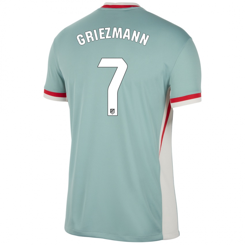 Herren Antoine Griezmann #7 Hellbeige Blau Auswärtstrikot Trikot 2024/25 T-Shirt