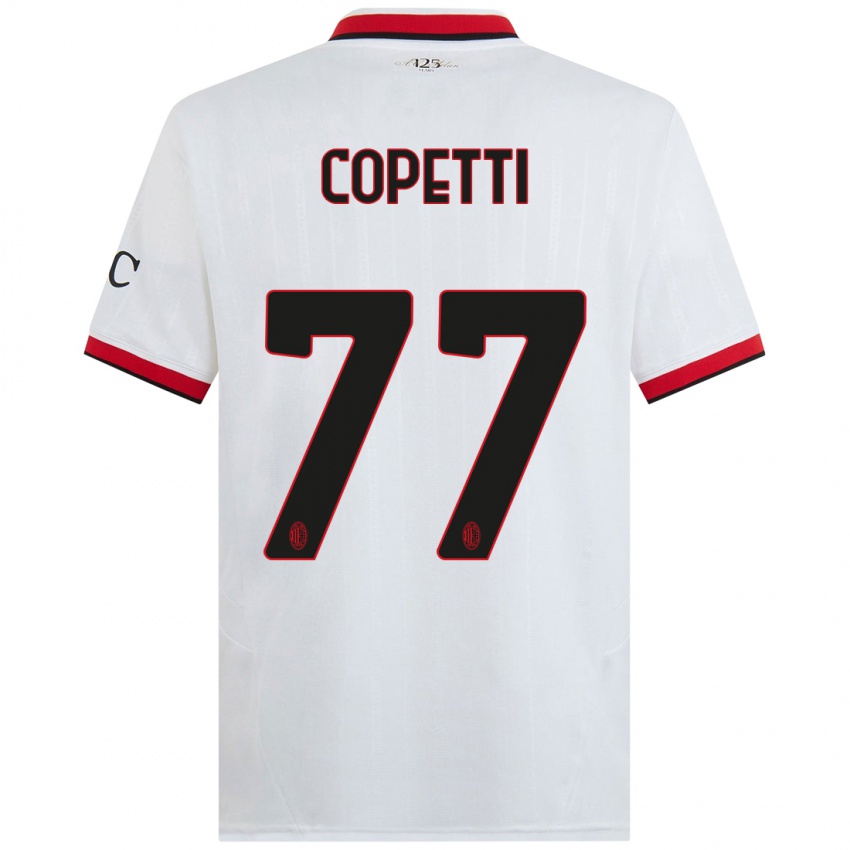 Herren Matilde Copetti #77 Weiß Schwarz Rot Auswärtstrikot Trikot 2024/25 T-Shirt