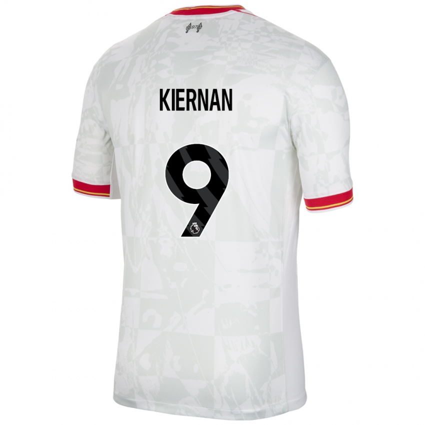 Herren Leanne Kiernan #9 Weiß Rot Schwarz Ausweichtrikot Trikot 2024/25 T-Shirt