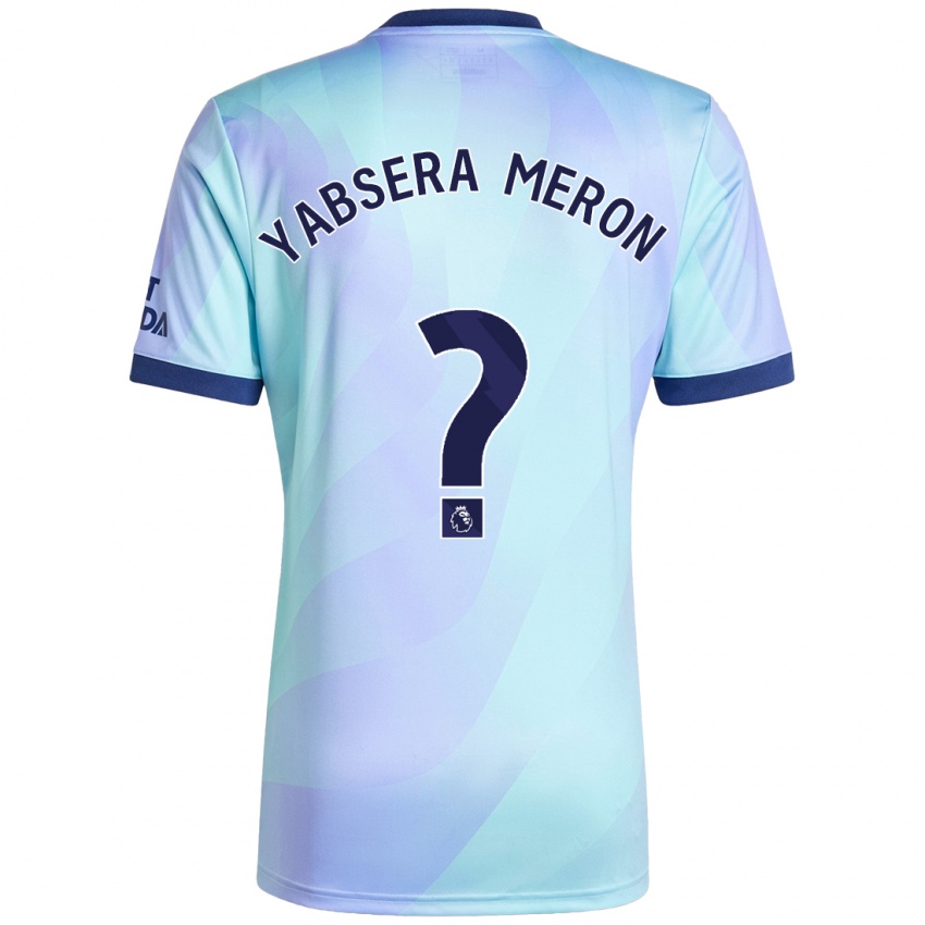 Herren Yabsera Meron #0 Aquamarin Ausweichtrikot Trikot 2024/25 T-Shirt