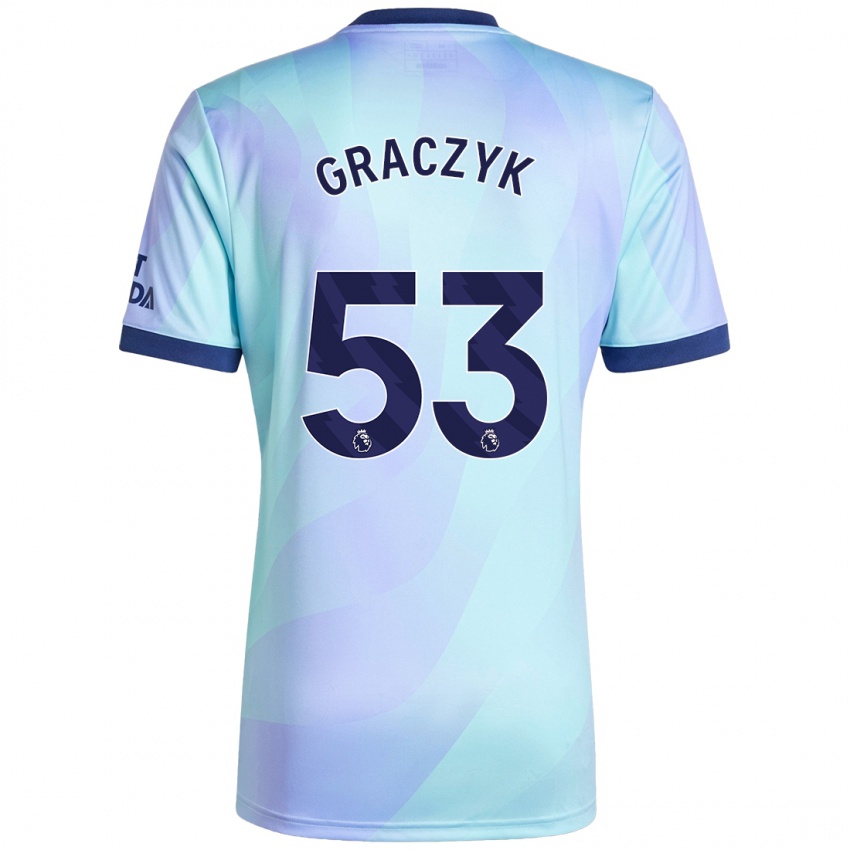 Herren Hubert Graczyk #53 Aquamarin Ausweichtrikot Trikot 2024/25 T-Shirt