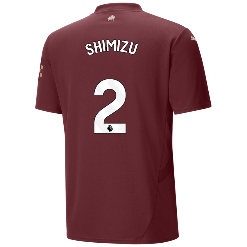 Herren Risa Shimizu #2 Kastanienbraun Ausweichtrikot Trikot 2024/25 T-Shirt