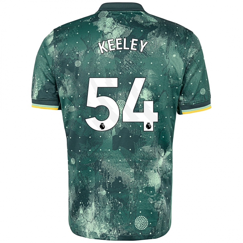 Herren Josh Keeley #54 Mintgrün Ausweichtrikot Trikot 2024/25 T-Shirt