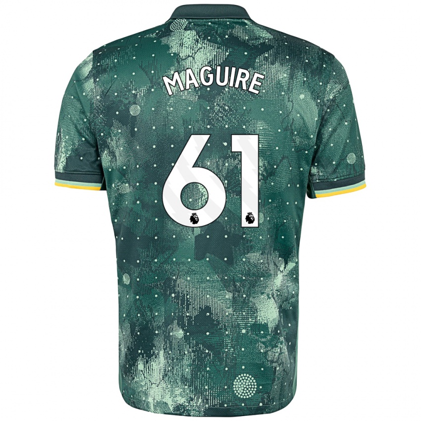 Herren Aaron Maguire #61 Mintgrün Ausweichtrikot Trikot 2024/25 T-Shirt