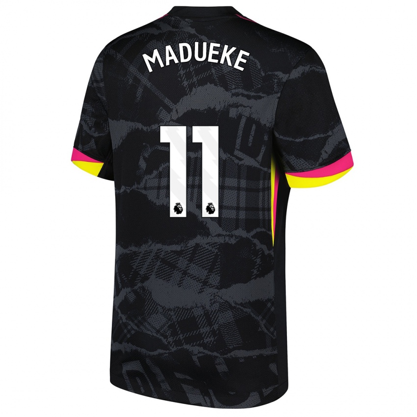 Herren Noni Madueke #11 Schwarz Rosa Ausweichtrikot Trikot 2024/25 T-Shirt