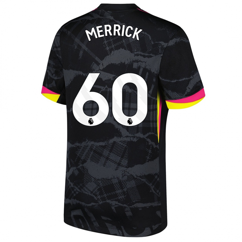 Herren Max Merrick #60 Schwarz Rosa Ausweichtrikot Trikot 2024/25 T-Shirt