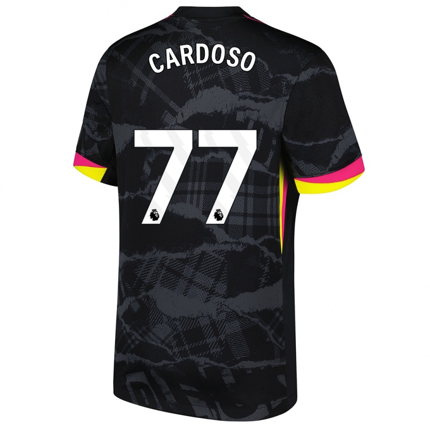 Herren Leo Cardoso #77 Schwarz Rosa Ausweichtrikot Trikot 2024/25 T-Shirt