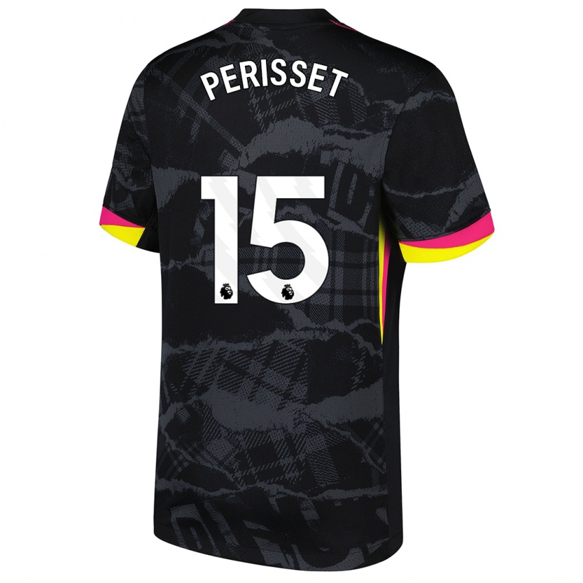 Herren Ève Périsset #15 Schwarz Rosa Ausweichtrikot Trikot 2024/25 T-Shirt