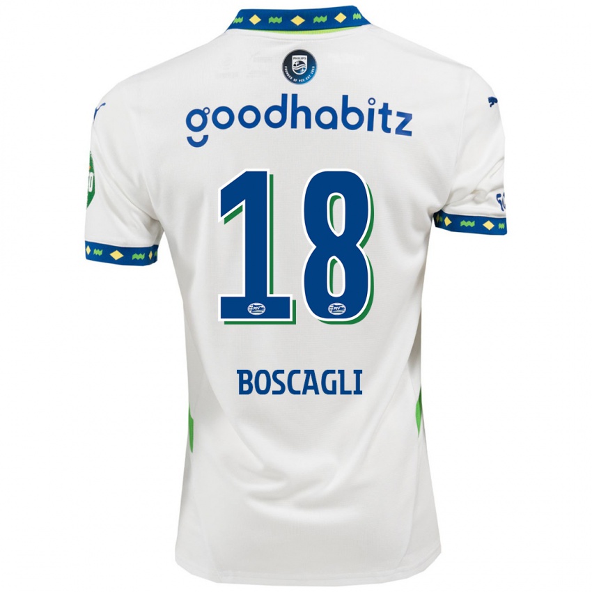 Herren Olivier Boscagli #18 Weiß Dunkelblau Ausweichtrikot Trikot 2024/25 T-Shirt