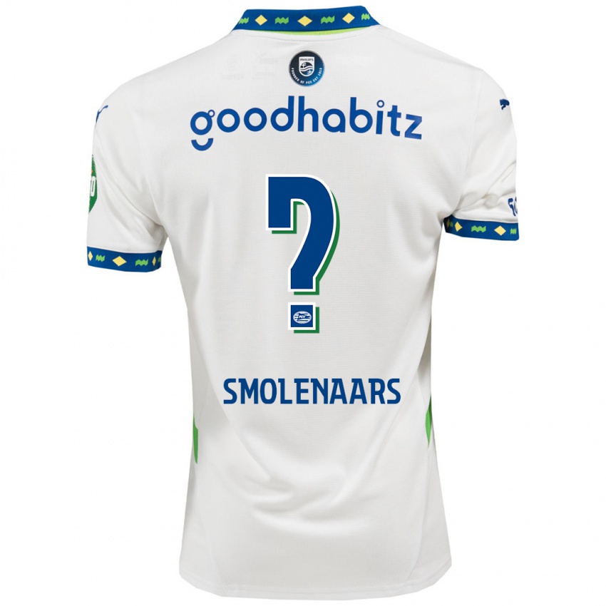 Herren Tijn Smolenaars #0 Weiß Dunkelblau Ausweichtrikot Trikot 2024/25 T-Shirt