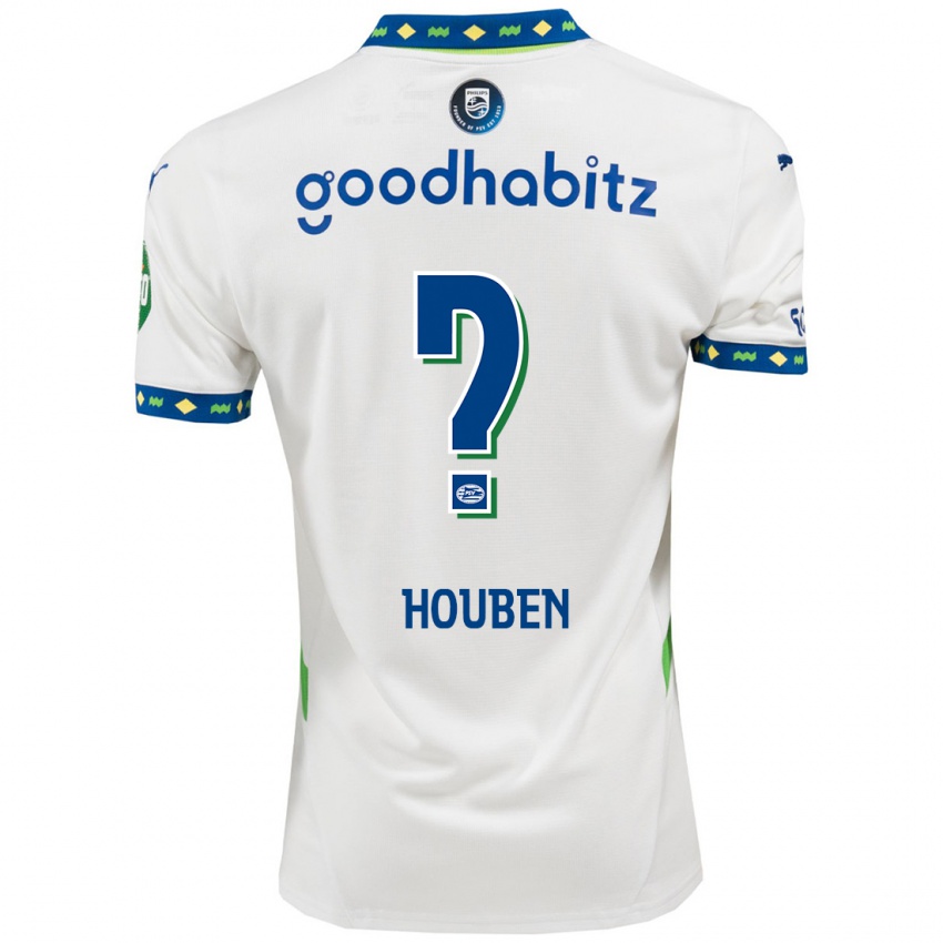 Herren Iggy Houben #0 Weiß Dunkelblau Ausweichtrikot Trikot 2024/25 T-Shirt