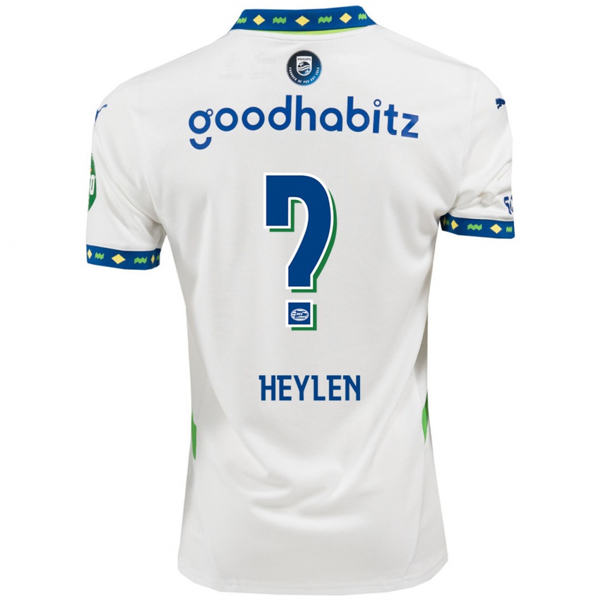 Herren Jens Heylen #0 Weiß Dunkelblau Ausweichtrikot Trikot 2024/25 T-Shirt