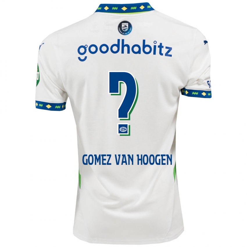 Herren Samuel Gomez Van Hoogen #0 Weiß Dunkelblau Ausweichtrikot Trikot 2024/25 T-Shirt