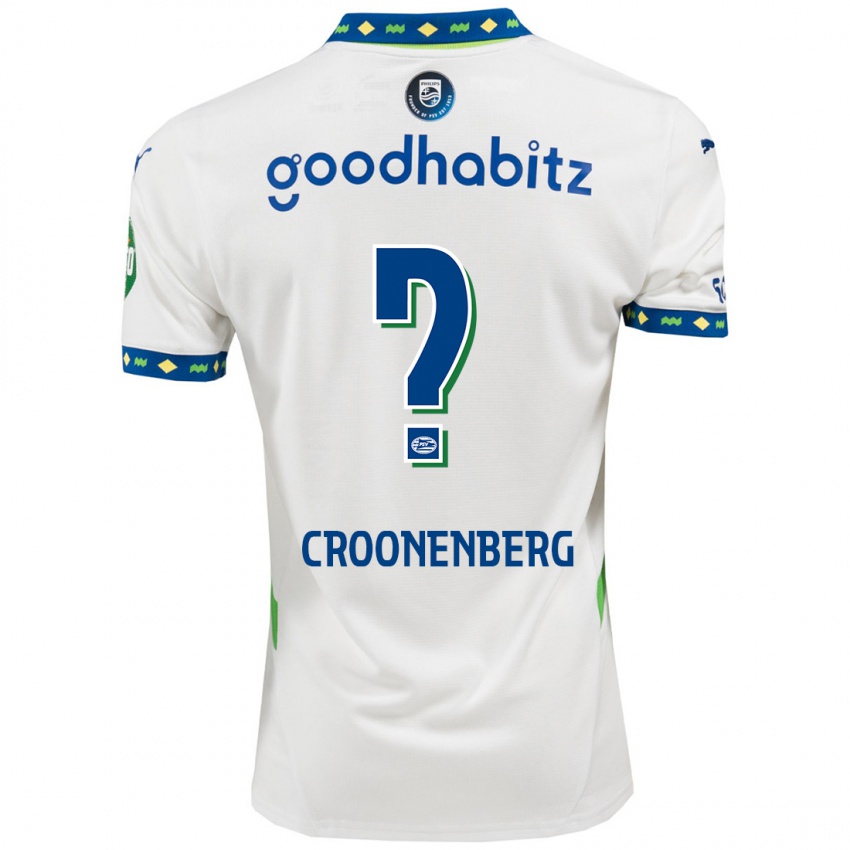 Herren Luca Croonenberg #0 Weiß Dunkelblau Ausweichtrikot Trikot 2024/25 T-Shirt