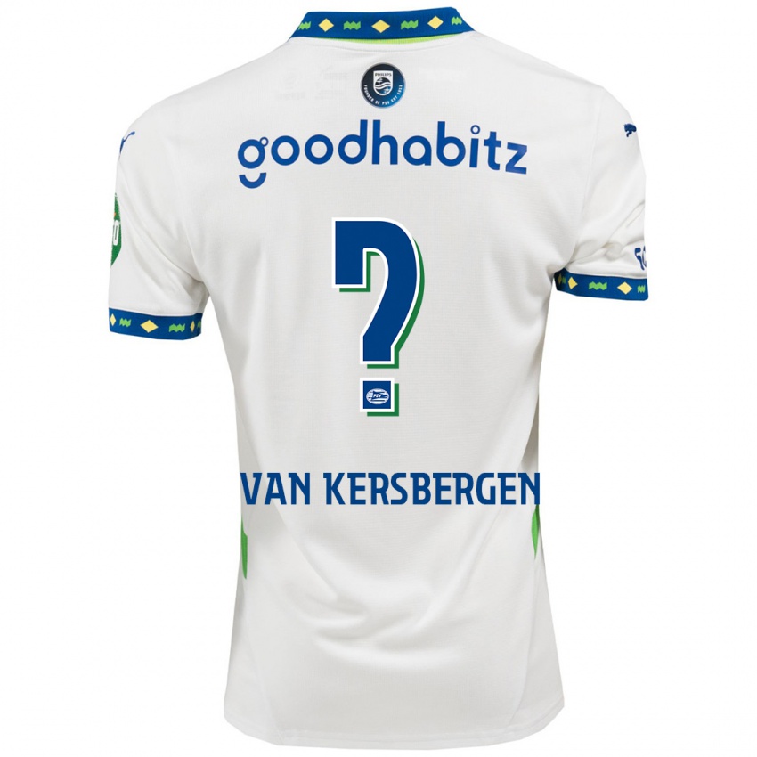 Herren Sander Van Kersbergen #0 Weiß Dunkelblau Ausweichtrikot Trikot 2024/25 T-Shirt