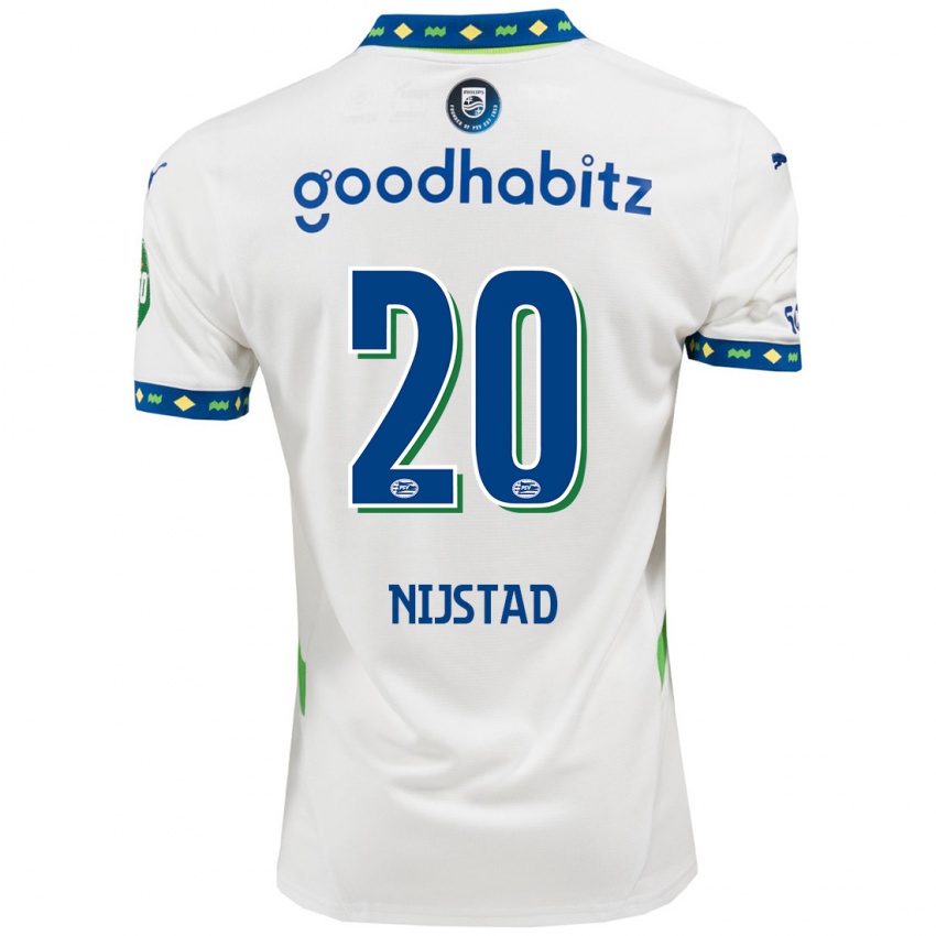 Herren Nina Nijstad #20 Weiß Dunkelblau Ausweichtrikot Trikot 2024/25 T-Shirt