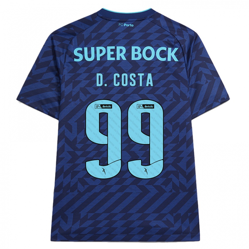 Herren Diogo Costa #99 Marineblau Ausweichtrikot Trikot 2024/25 T-Shirt