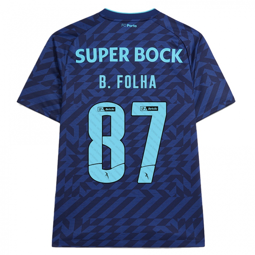 Herren Bernardo Folha #87 Marineblau Ausweichtrikot Trikot 2024/25 T-Shirt