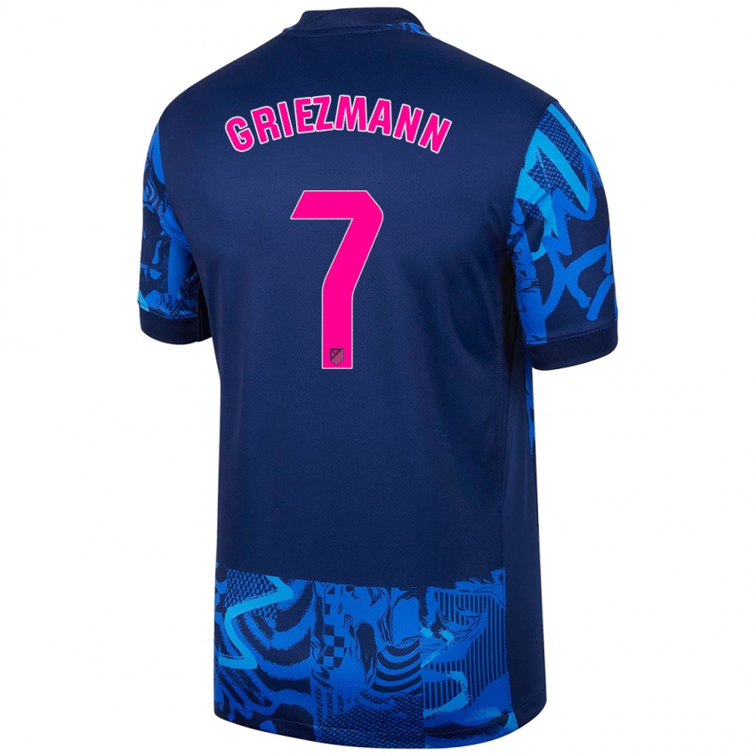 Herren Antoine Griezmann #7 Königsblau Ausweichtrikot Trikot 2024/25 T-Shirt