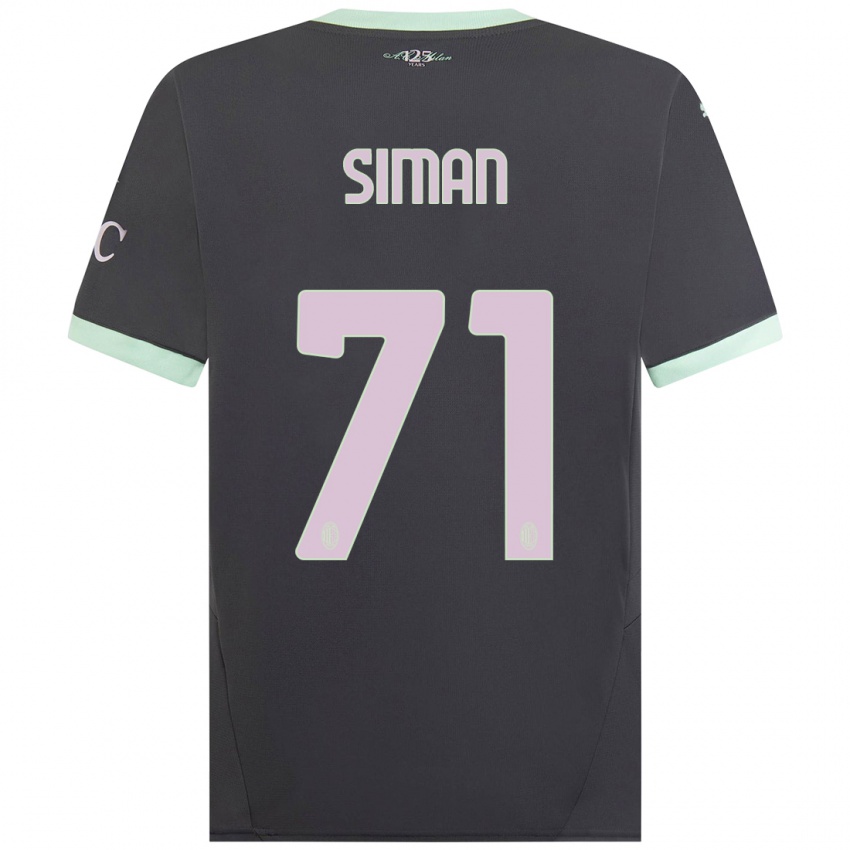 Herren Alexandru Șiman #71 Grau Ausweichtrikot Trikot 2024/25 T-Shirt