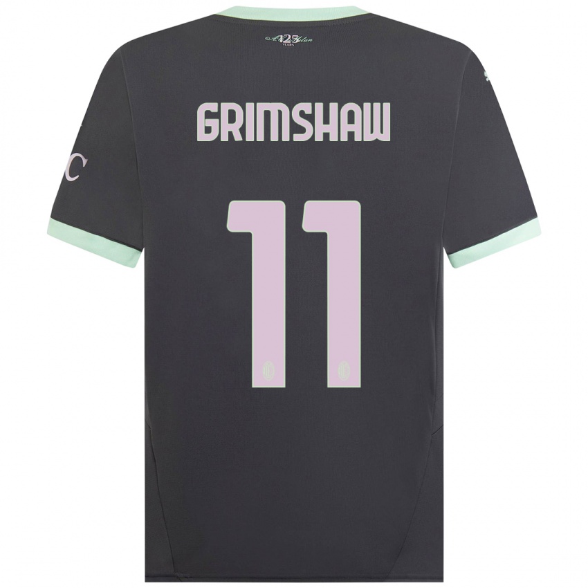 Herren Christy Grimshaw #11 Grau Ausweichtrikot Trikot 2024/25 T-Shirt