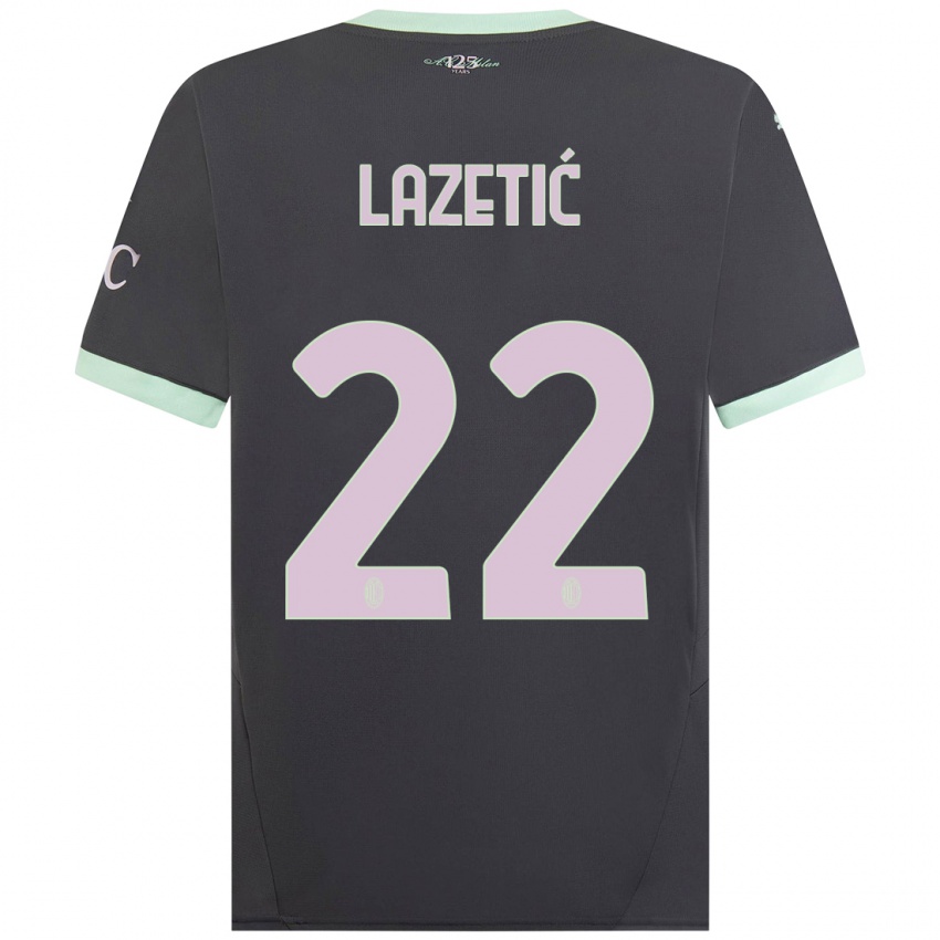 Herren Marko Lazetic #22 Grau Ausweichtrikot Trikot 2024/25 T-Shirt