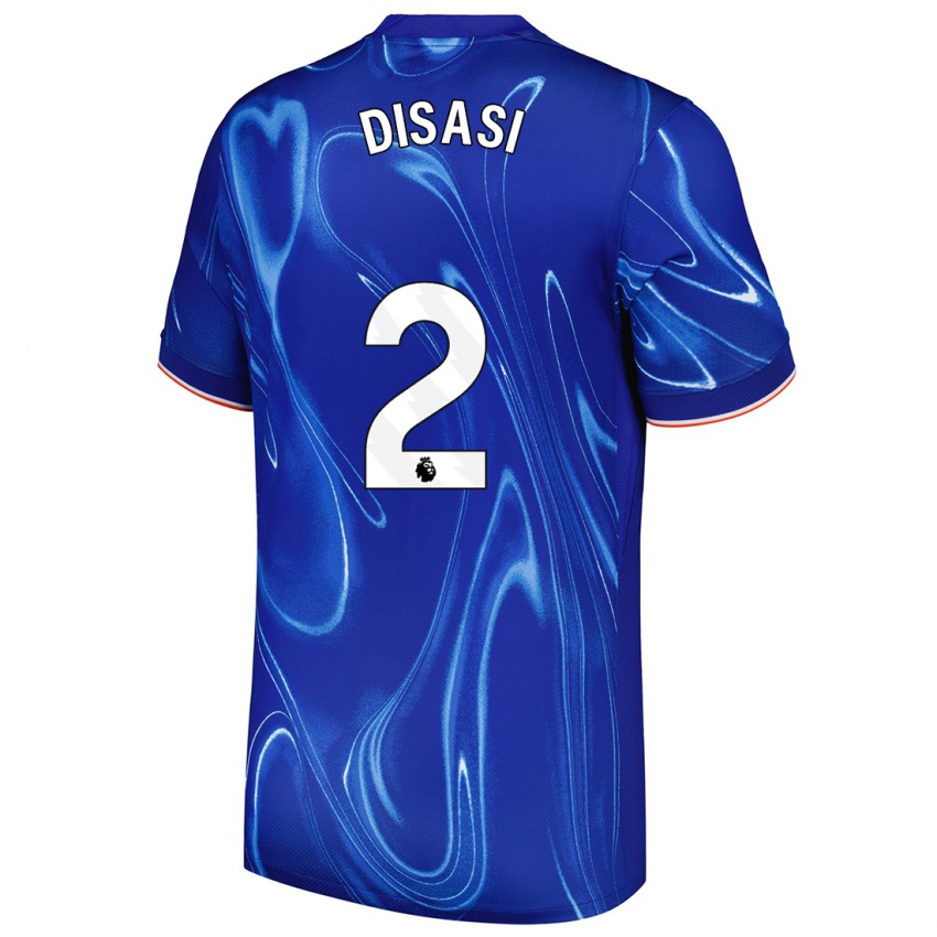 Damen Axel Disasi #2 Blau Weiß Heimtrikot Trikot 2024/25 T-Shirt