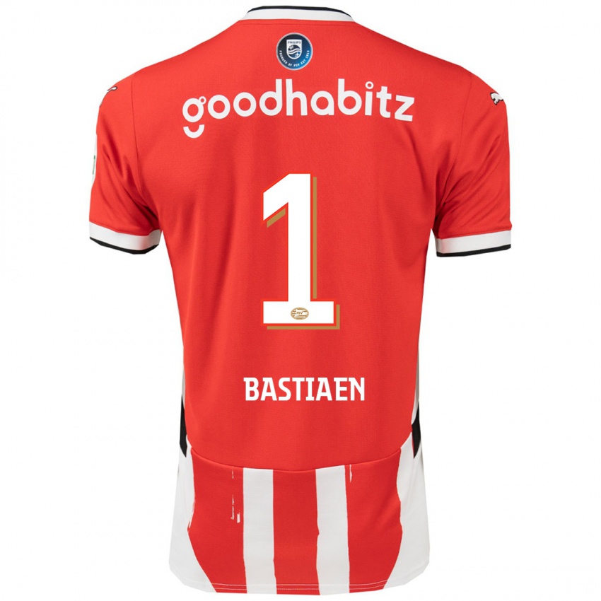 Damen Femke Bastiaen #1 Rot Weiß Heimtrikot Trikot 2024/25 T-Shirt