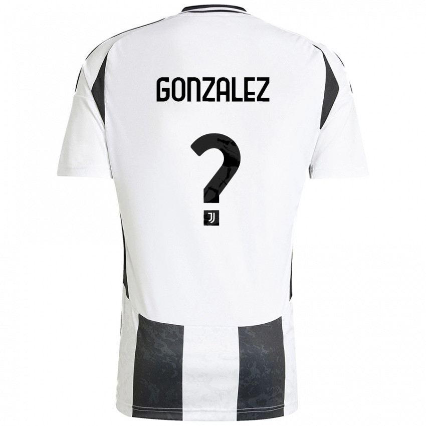 Damen Facundo González #0 Weiß Schwarz Heimtrikot Trikot 2024/25 T-Shirt