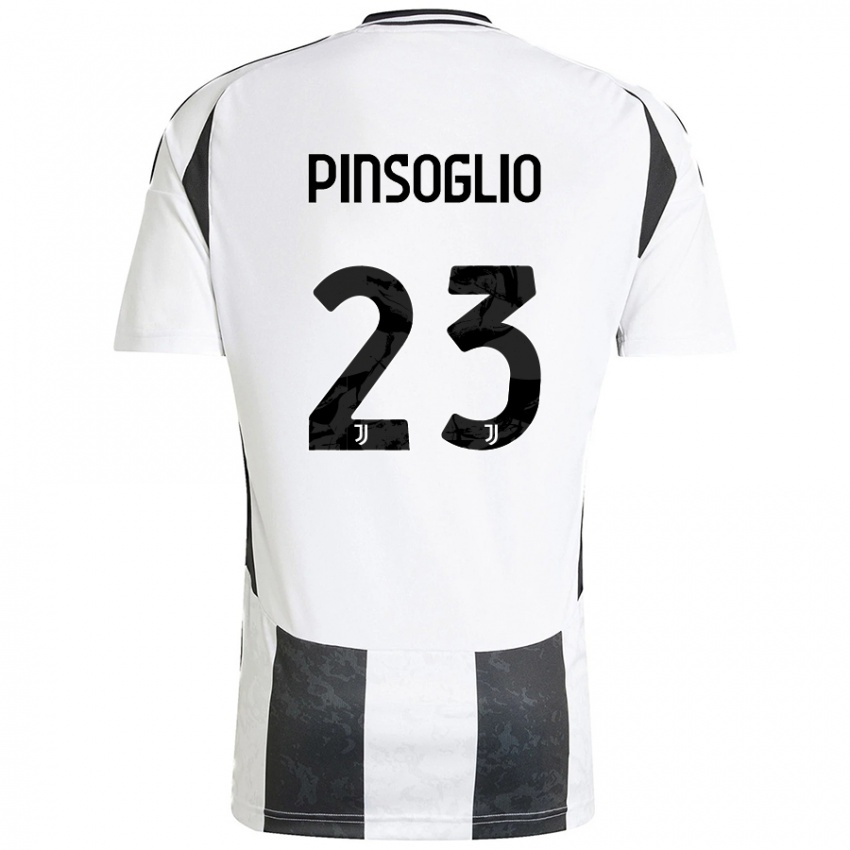 Damen Carlo Pinsoglio #23 Weiß Schwarz Heimtrikot Trikot 2024/25 T-Shirt