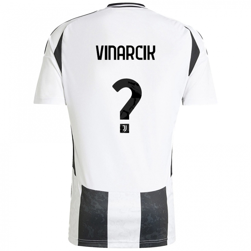 Damen Jakub Vinarcik #0 Weiß Schwarz Heimtrikot Trikot 2024/25 T-Shirt